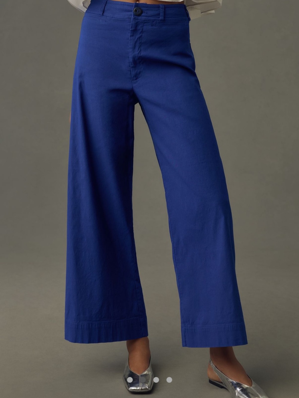 Maeve Cropped Ankle Pants in Bright Blue - Picture 3 of 4